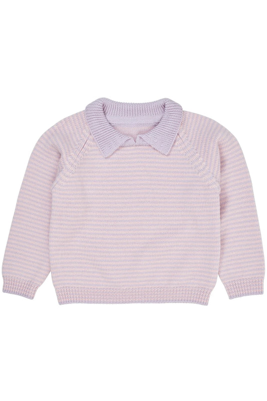 Copenhagen Colors Merino striped trui lavender