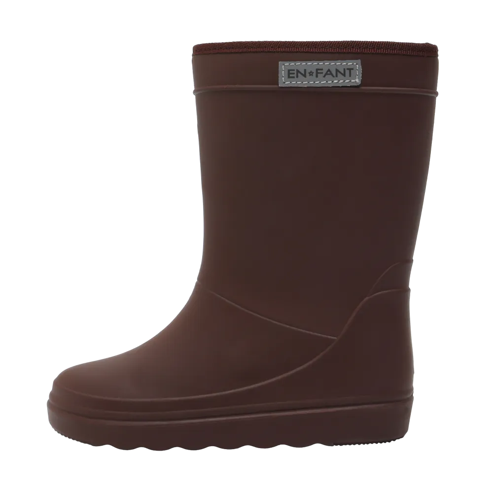 En Fant - Thermoboot Solid – Coffee Bean | Comfortabele & Waterdichte Kinder Regenlaarzen