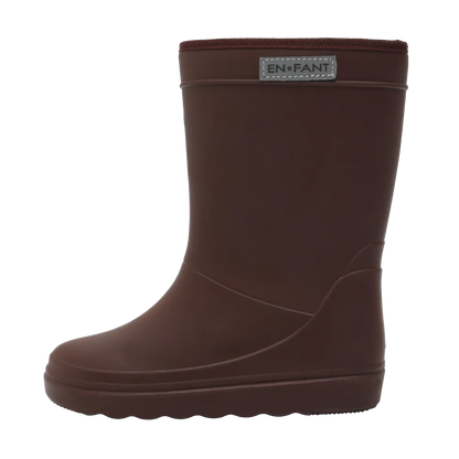 En Fant - Thermoboot Solid – Coffee Bean | Comfortabele & Waterdichte Kinder Regenlaarzen