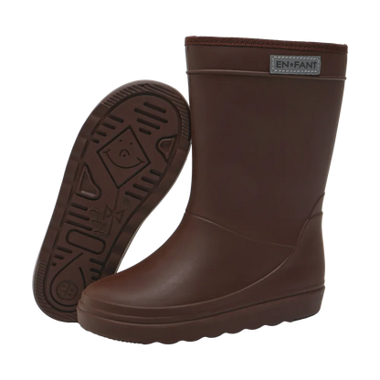 En Fant - Thermoboot Solid – Coffee Bean | Comfortabele & Waterdichte Kinder Regenlaarzen