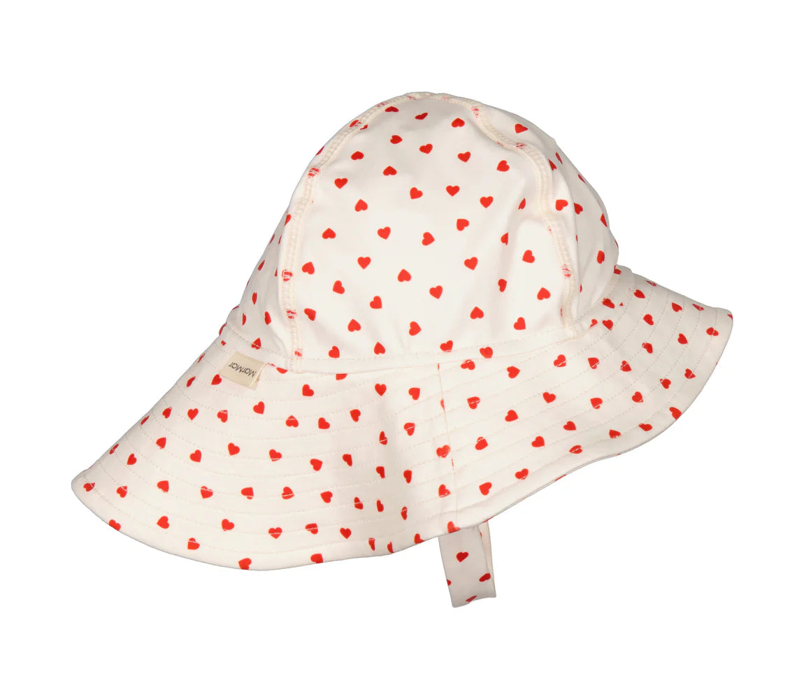 MarMar Copenhagen - Alba Splash Long Swimming Sun Hat Happy Hearts