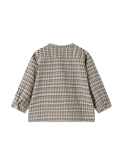 MarMar Copenhagen - Totoro Shirt Pilot Navy Check Seersucker