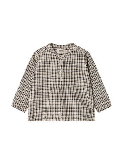 MarMar Copenhagen - Totoro Shirt Pilot Navy Check Seersucker