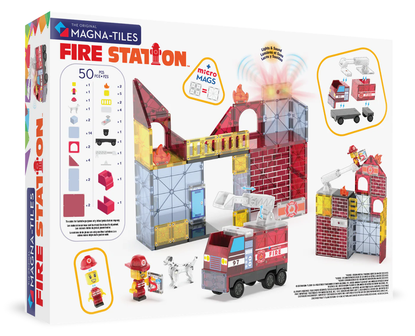 Magna-Tiles - Fire Station 50-Piece Set