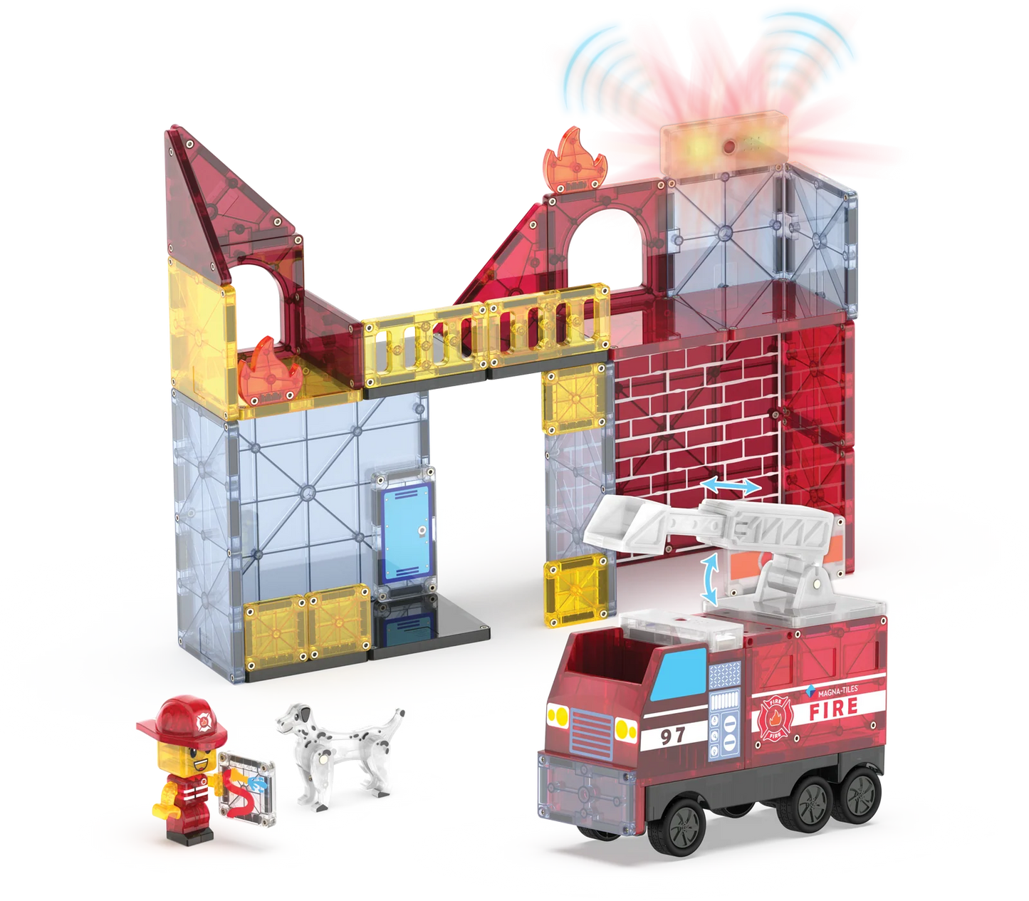 Magna-Tiles - Fire Station 50-Piece Set