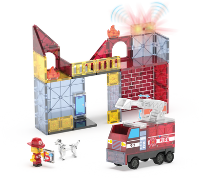 Magna-Tiles - Fire Station 50-Piece Set