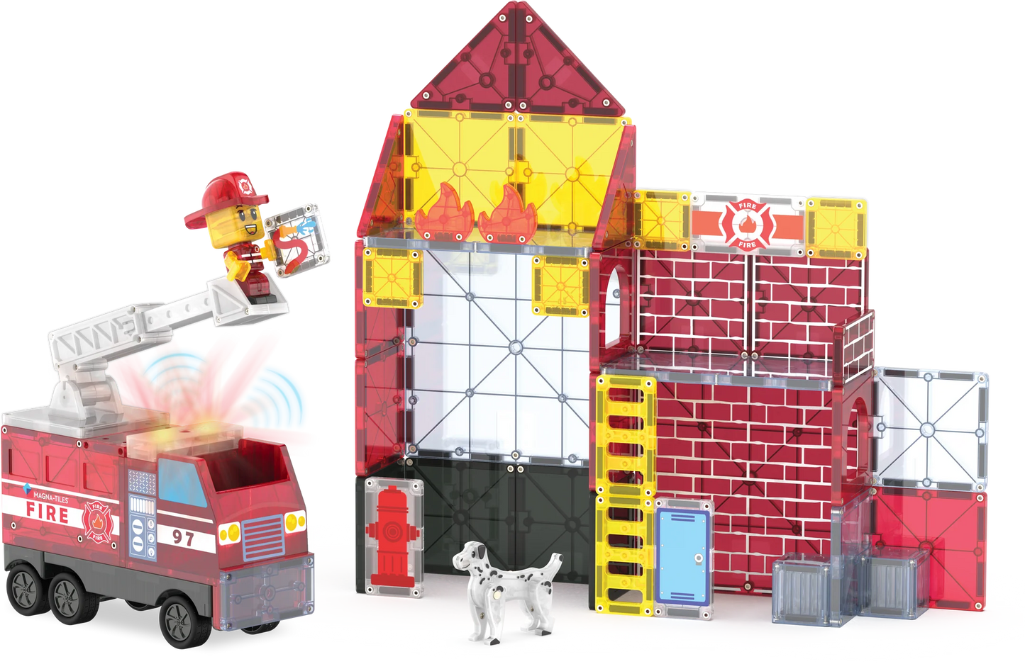 Magna-Tiles - Fire Station 50-Piece Set