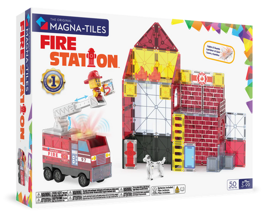 Magna-Tiles - Fire Station 50-Piece Set