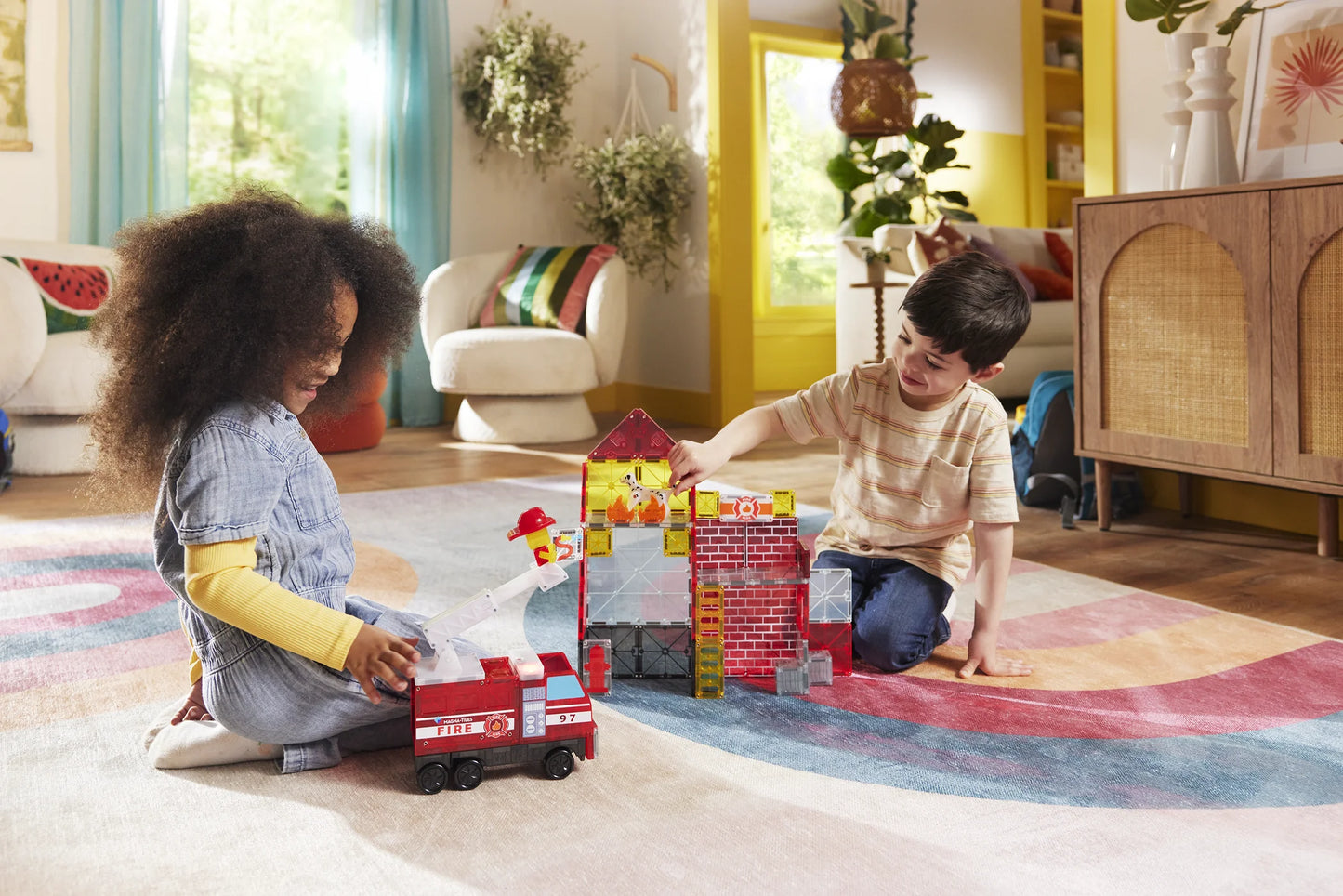 Magna-Tiles - Fire Station 50-Piece Set