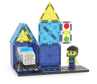 Magna-Tiles - Douane Police Patrol | Magnetische Bouwset 20 Stuks