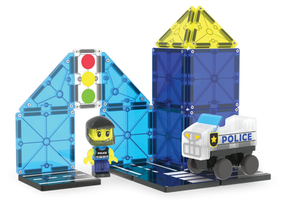Magna-Tiles - Douane Police Patrol | Magnetische Bouwset 20 Stuks
