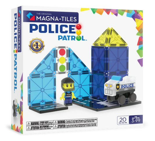Magna-Tiles - Douane Police Patrol | Magnetische Bouwset 20 Stuks