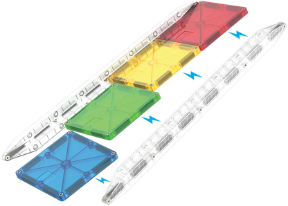 Magna-Tiles - Rail Racers Deluxe 90-Piece Set