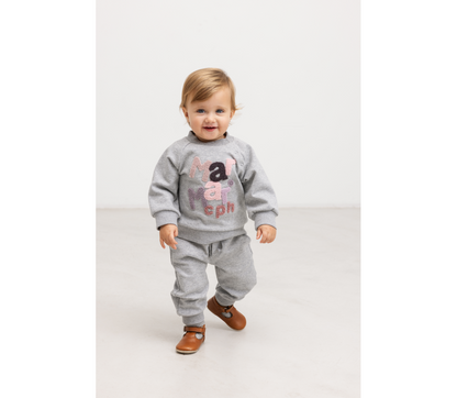 MarMar Copenhagen - Baby Trui Theos | Cloud Grey Logo