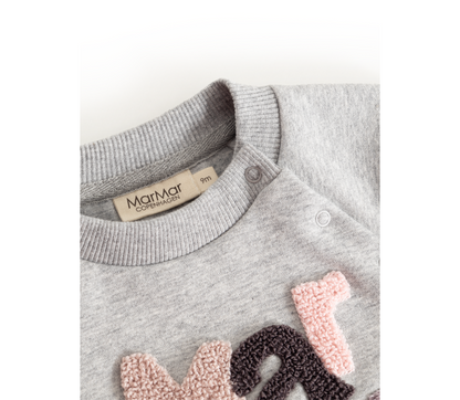 MarMar Copenhagen - Baby Trui Theos | Cloud Grey Logo