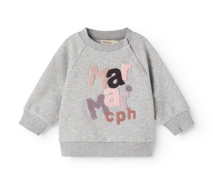 MarMar Copenhagen - Baby Trui Theos | Cloud Grey Logo