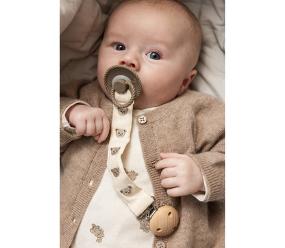 MarMar Copenhagen - Alo Embroidery Pacifier Clip Speenkord | Teddybears Emb.