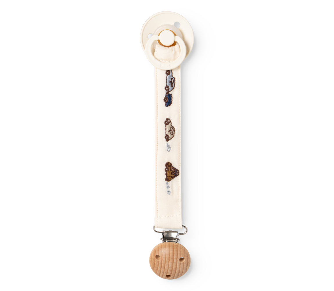 MarMar Copenhagen - Alo Embroidery Pacifier Clip Speenkord | Cars Emb.