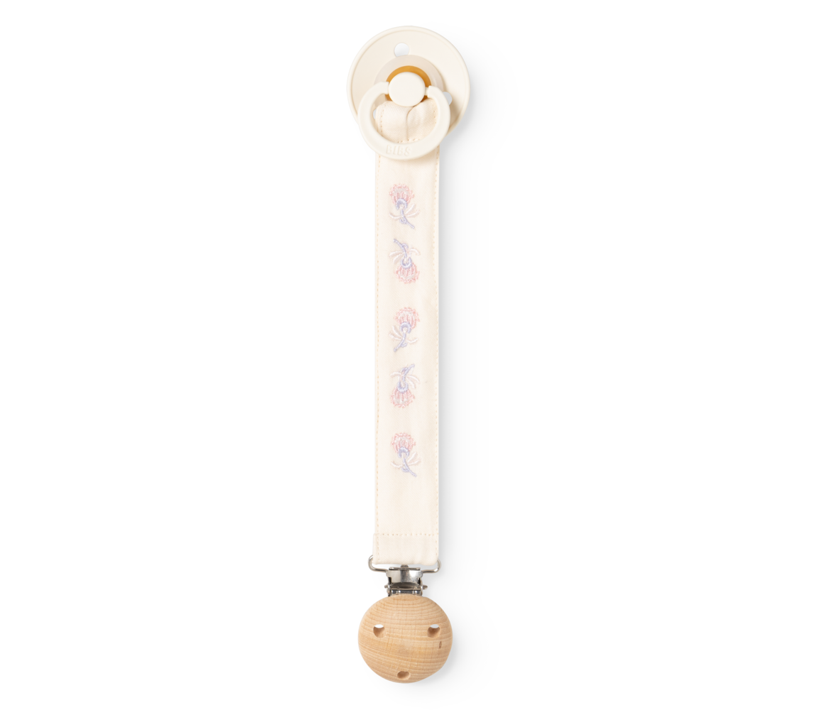 MarMar Copenhagen - Alo Embroidery Pacifier Clip Speenkord | Mini Bloom Emb.