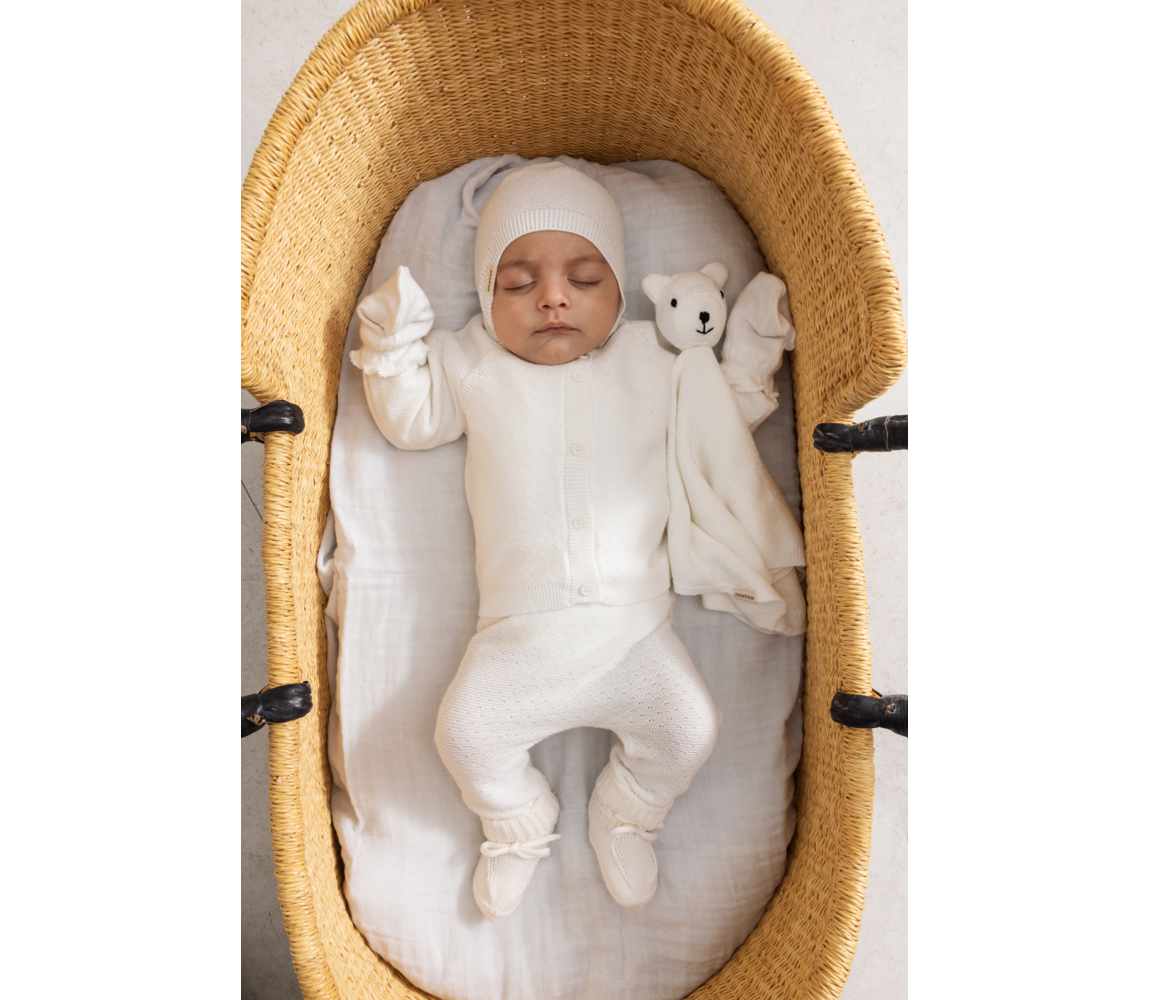 MarMar Copenhagen - Abootie Slofjes Gentle White | Modal Mix Mini Dots AW26