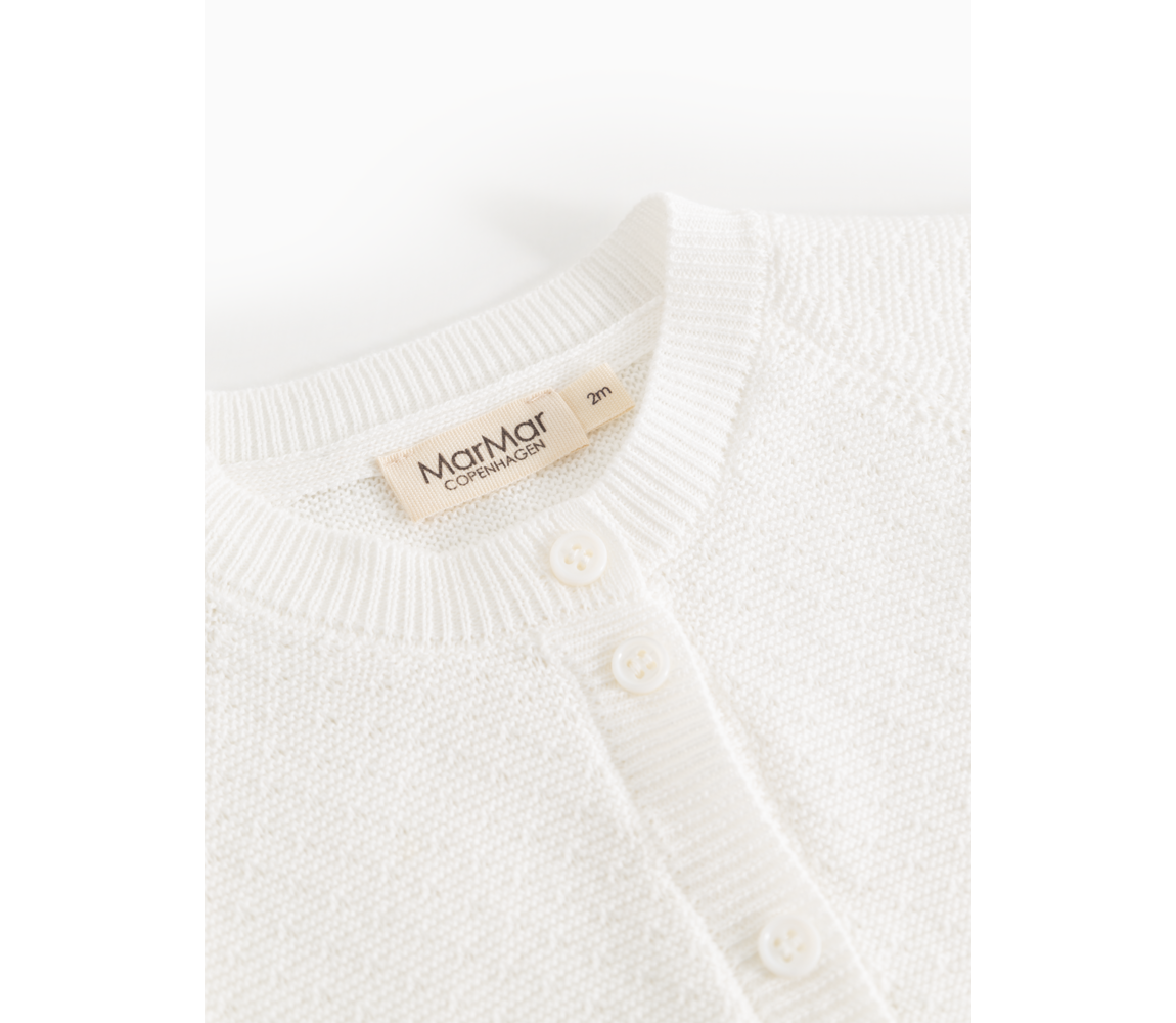 MarMar Copenhagen - Taki Knit Cardigan Vest | Gentle White AW26