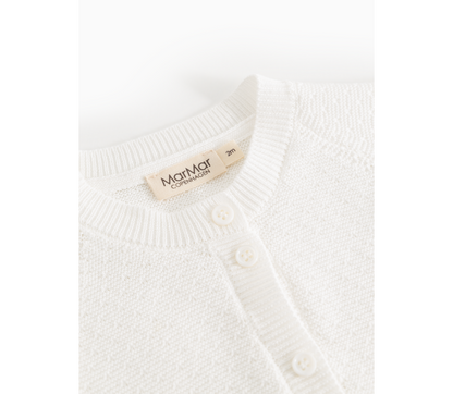 MarMar Copenhagen - Taki Knit Cardigan Vest | Gentle White AW26