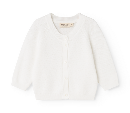 MarMar Copenhagen - Taki Knit Cardigan Vest | Gentle White AW26