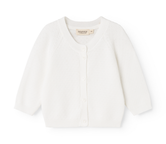 MarMar Copenhagen - Taki Knit Cardigan Vest | Gentle White AW26