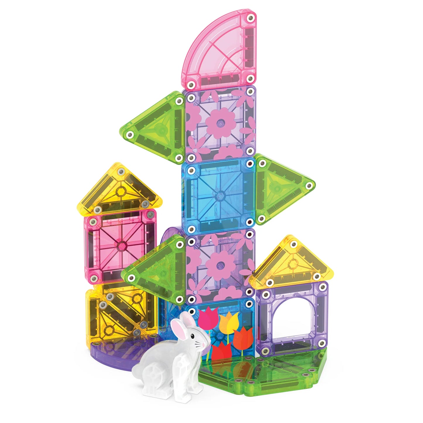 Magna-Tiles – microMAGS Spring Garden 24-Piece Travel Set