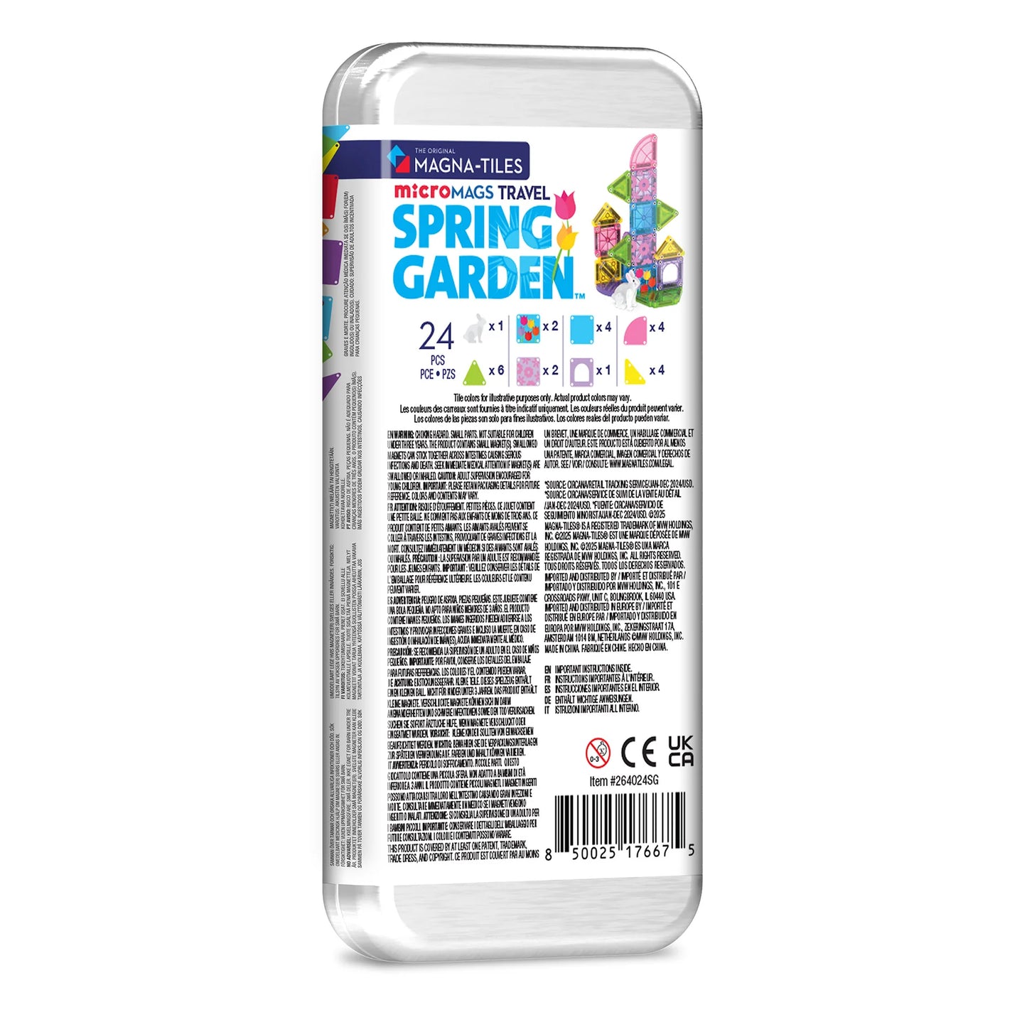 Magna-Tiles – microMAGS Spring Garden 24-Piece Travel Set