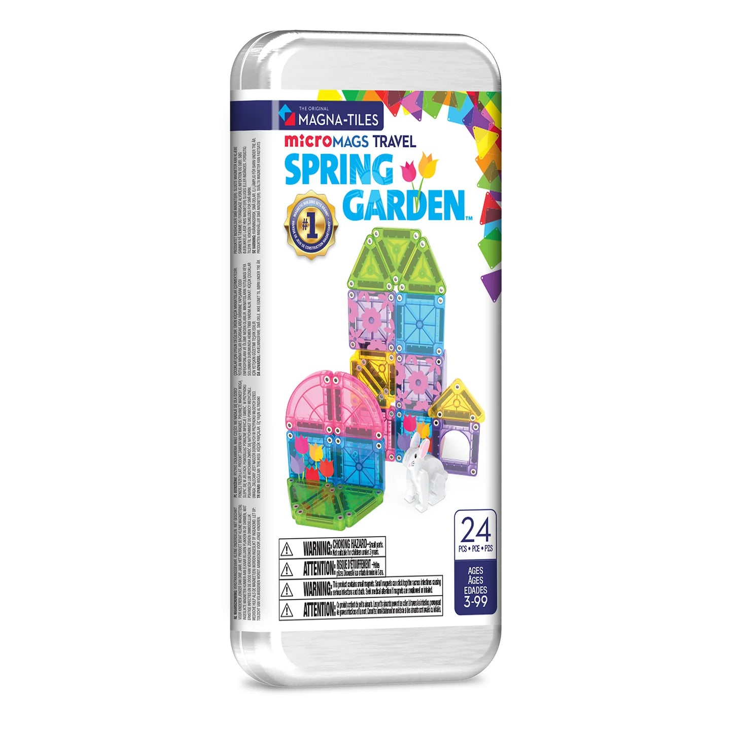 Magna-Tiles – microMAGS Spring Garden 24-Piece Travel Set