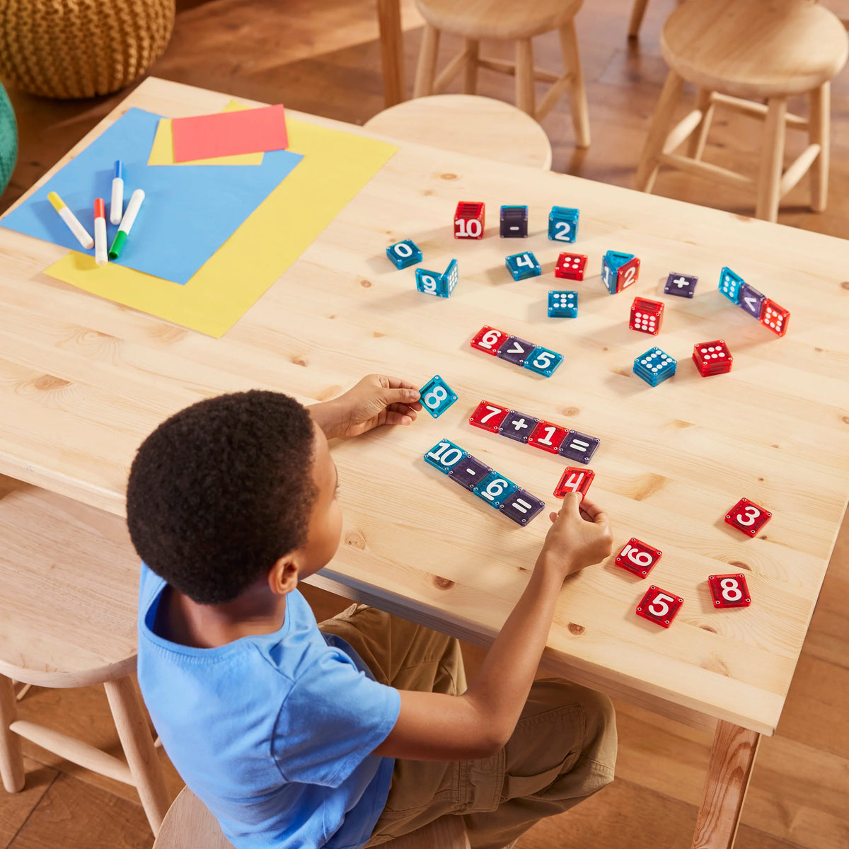 Magna-Tiles - microMAGS Learn Numbers | Magnetische Cijfertegels 56 Stuks