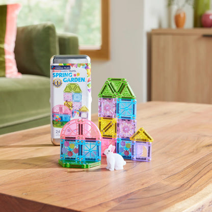 Magna-Tiles – microMAGS Spring Garden 24-Piece Travel Set