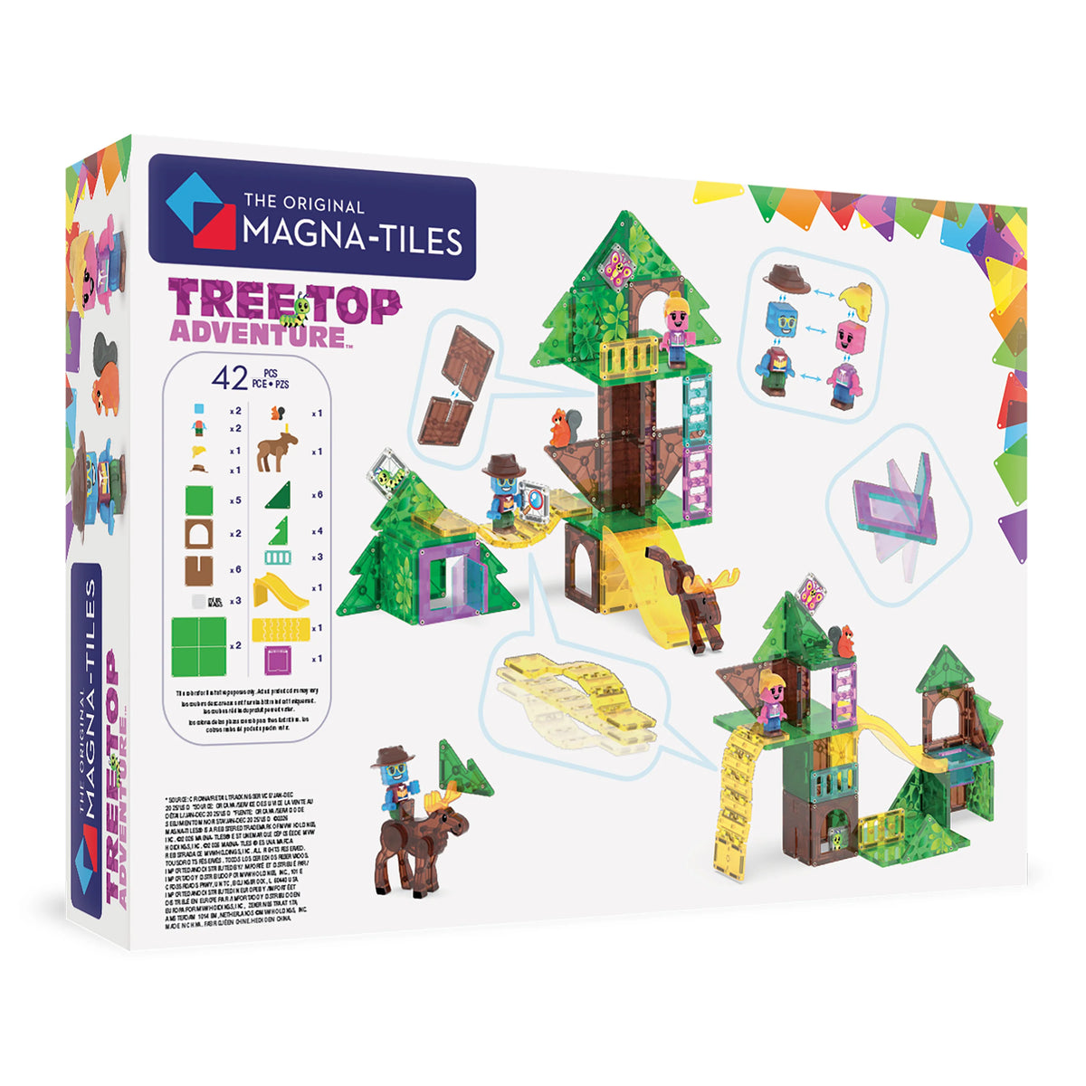 Magna-Tiles - Treetop Adventure | Magnetische Bouwset 42 Stuks