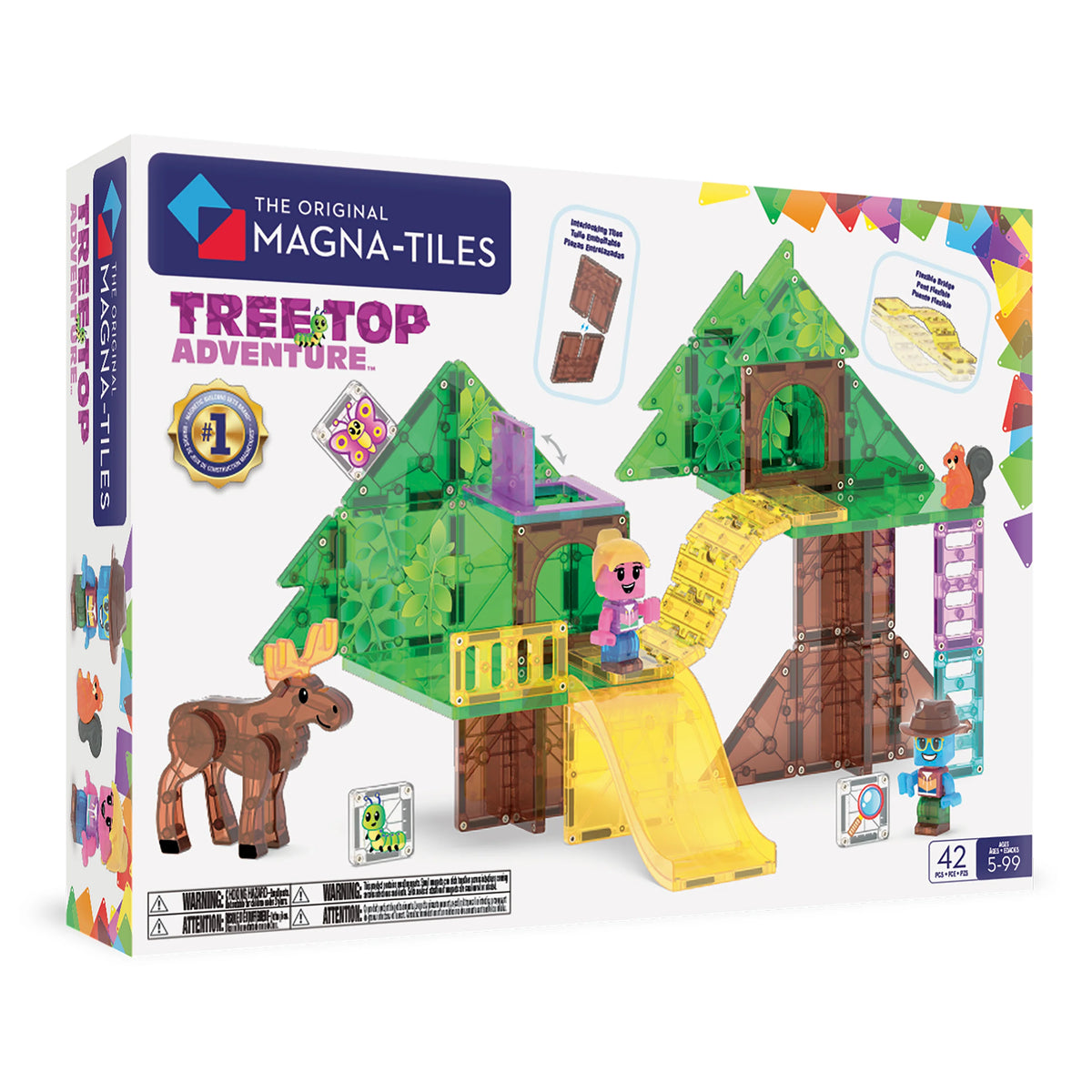 Magna-Tiles - Treetop Adventure | Magnetische Bouwset 42 Stuks