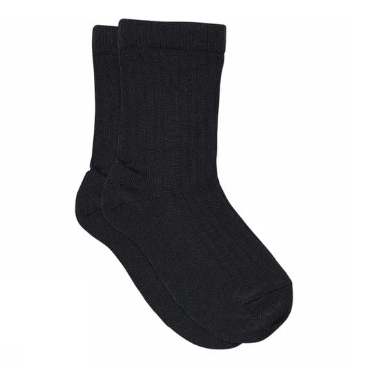 MP Denmark - Wool Rib Socks | Navy