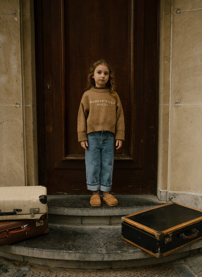 Charlie Petite - Joan Sweater | Light Brown | Gebreide Kindersweater