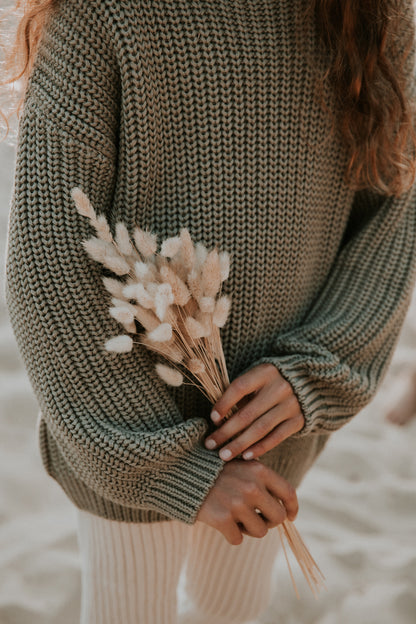 Yuki - Chunky Knitted Sweater Sage