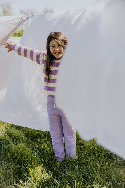 Yuki - Stripes Knitted Sweater Ice Cream (PO)