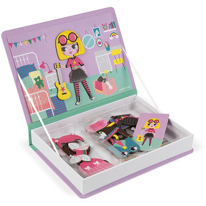 Janod -  Magneti'Book Verkleedfeest meisjes | Magnetisch Speelboek