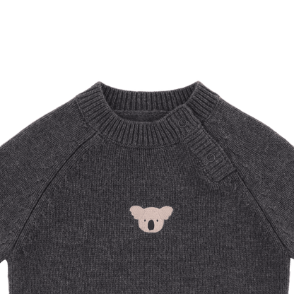 Donsje Amsterdam - Sibbe Merino Wool Sweater | Koala | Cloudy Grey Melange