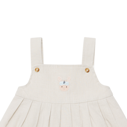 Donsje Amsterdam - Harpar Dress Baby | Sporty Fluffy Bunny | Soft Sand