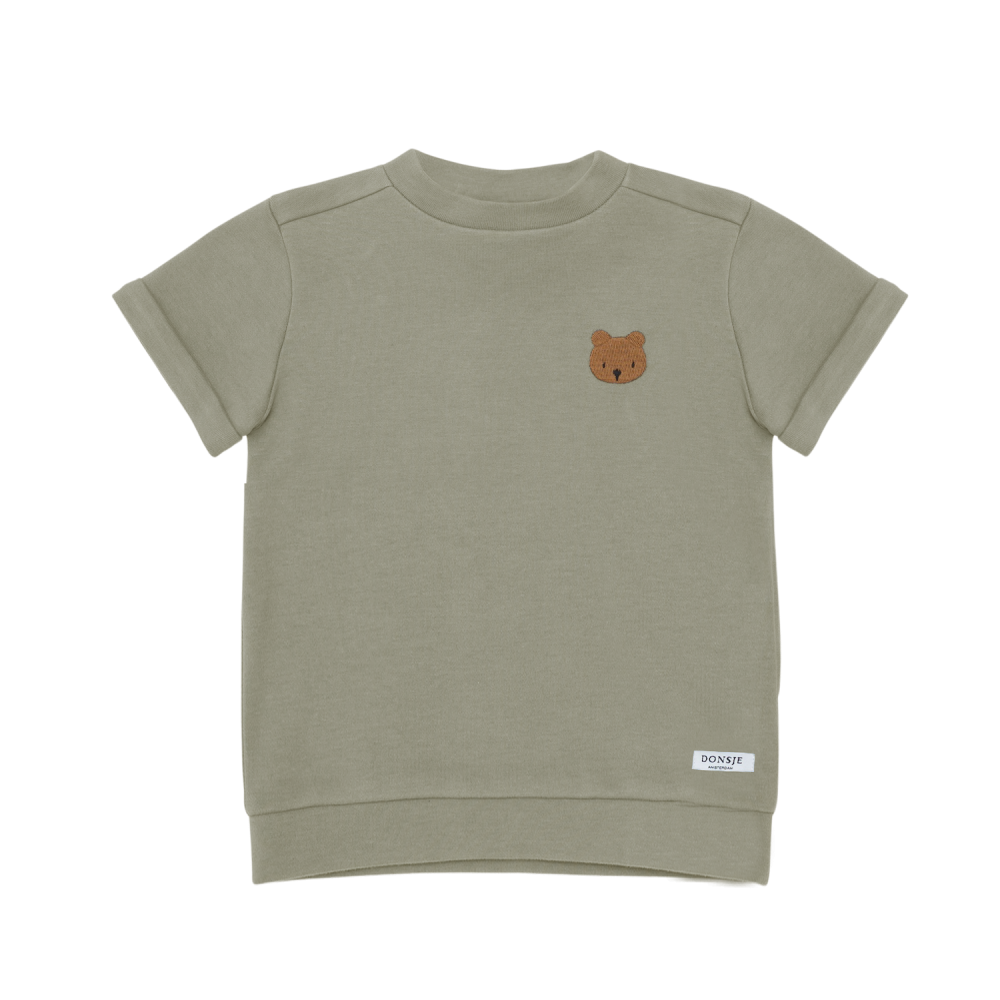 Donsje Amsterdam - Jarne T-shirt Baby | Bear | Dusty Green