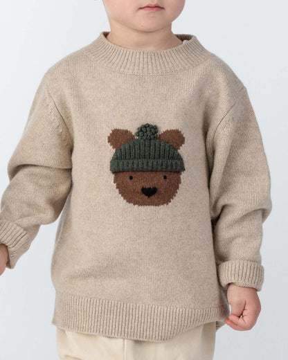 Donsje Amsterdam - Denn Merino Wool Sweater | Bear | Biscotti Melange
