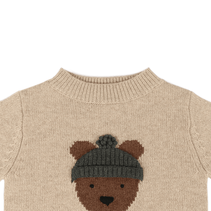 Donsje Amsterdam - Denn Merino Wool Sweater | Bear | Biscotti Melange