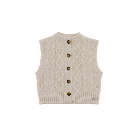 Donsje Amsterdam - Landien Merino Wool Vest | Crispy White