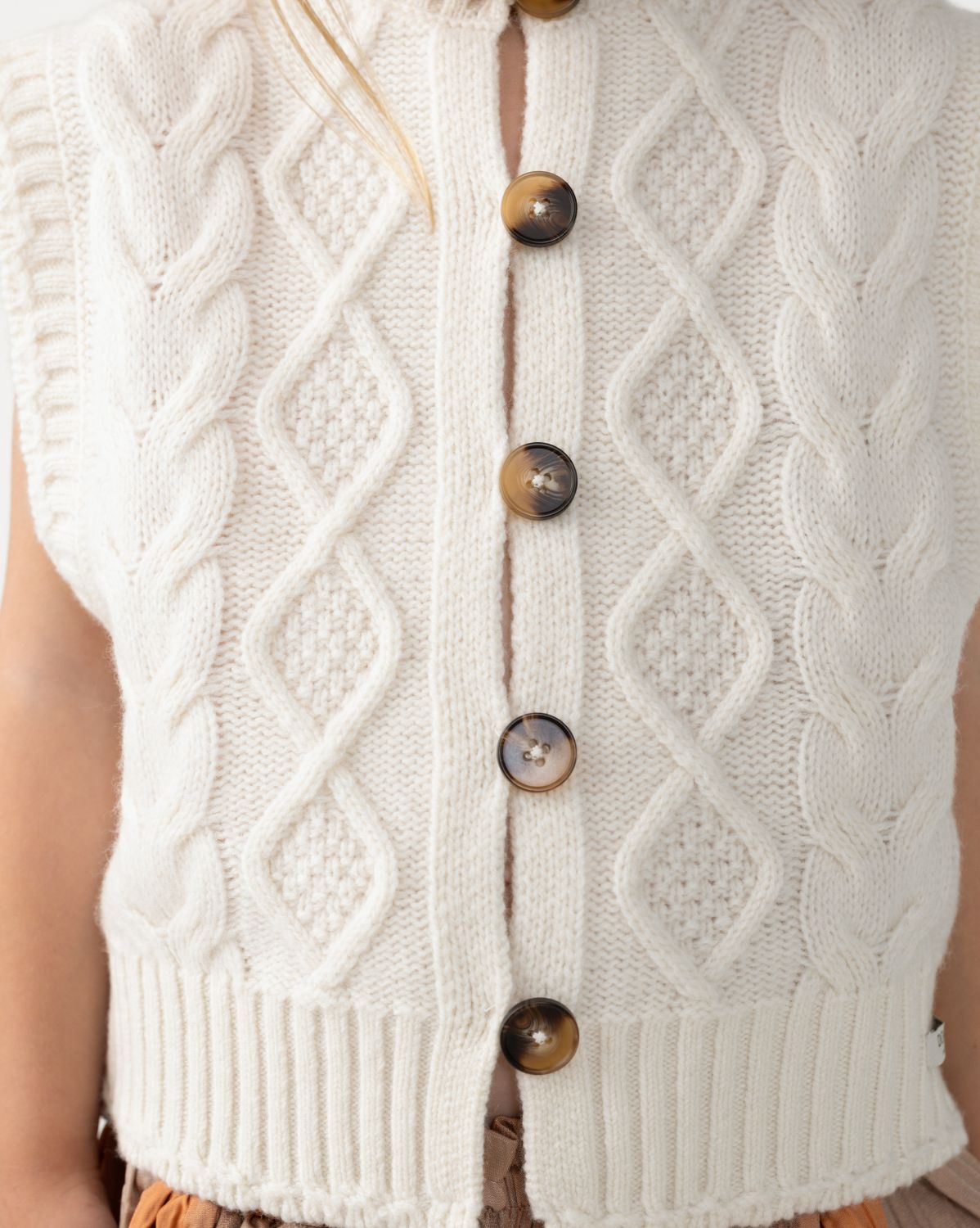 Donsje Amsterdam - Landien Merino Wool Vest | Crispy White