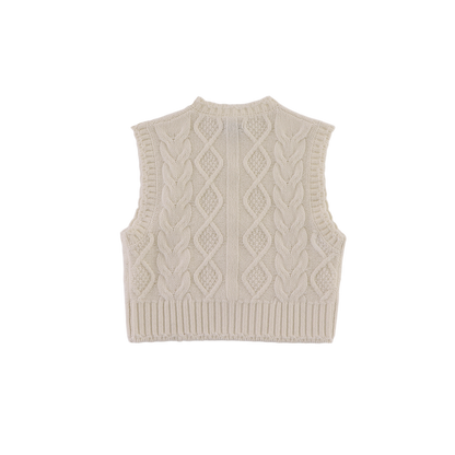 Donsje Amsterdam - Landien Merino Wool Vest | Crispy White