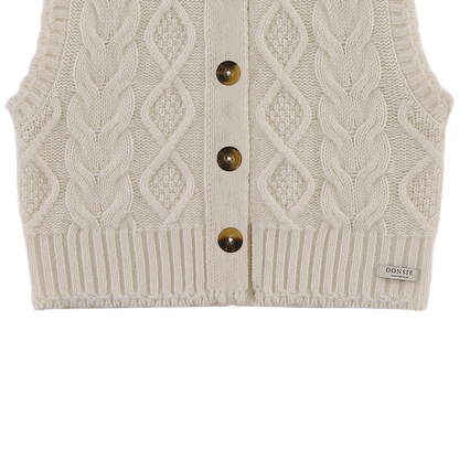 Donsje Amsterdam - Landien Merino Wool Vest | Crispy White