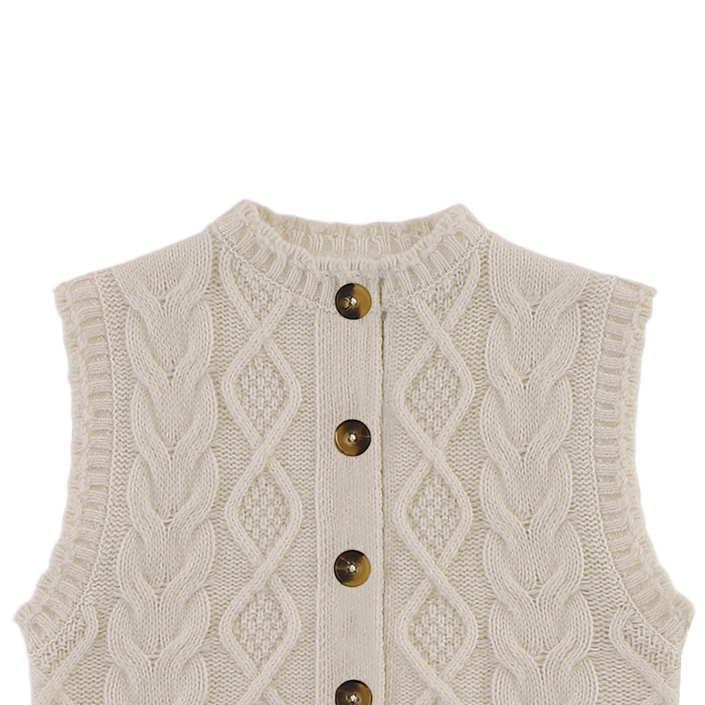 Donsje Amsterdam - Landien Merino Wool Vest | Crispy White